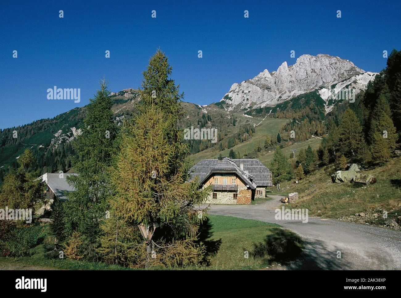 View of the Watschiger Alp at Gartnerkofel on the Sonnenalpe Nassfeld in Austria.(undated picture) | usage worldwide Stock Photo