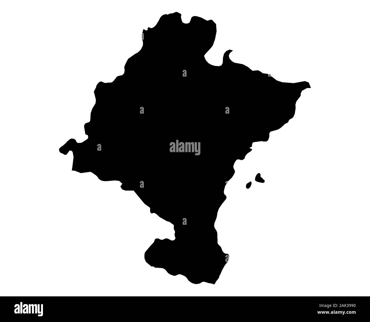 Map of Navarre Stock Photo Alamy
