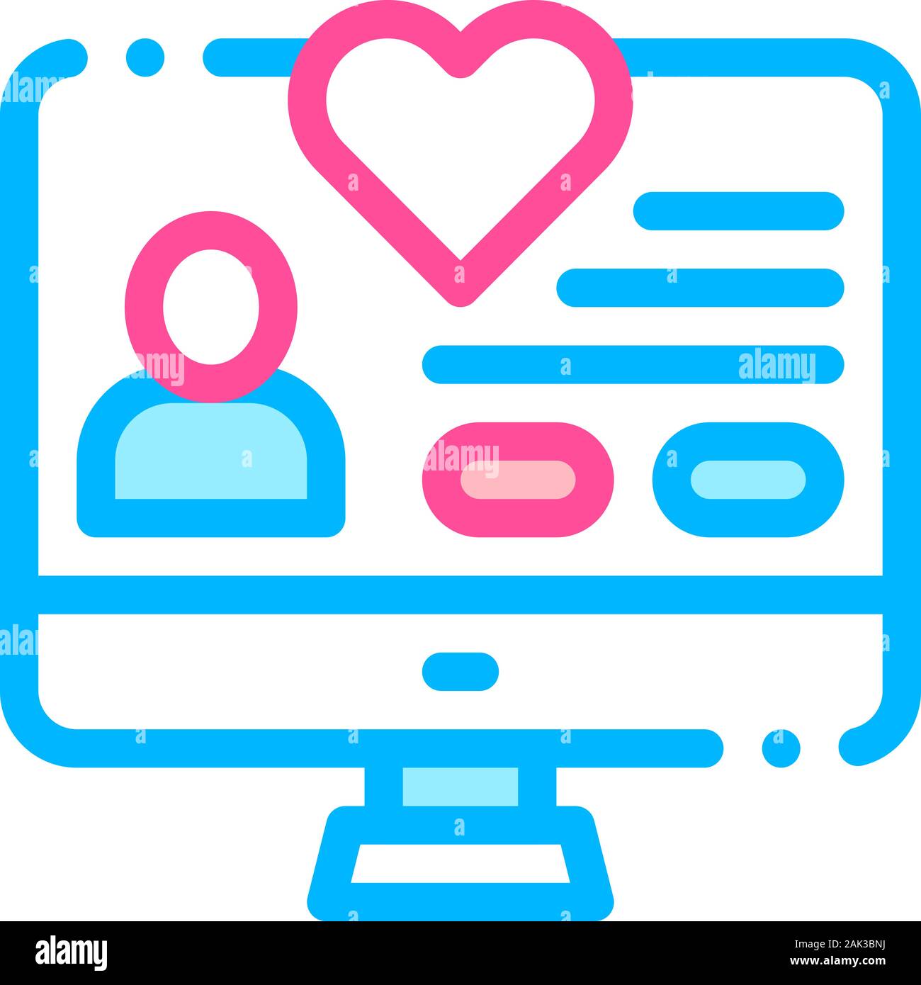 Volunteers Support Website Vector Thin Line Icon Stock Vector