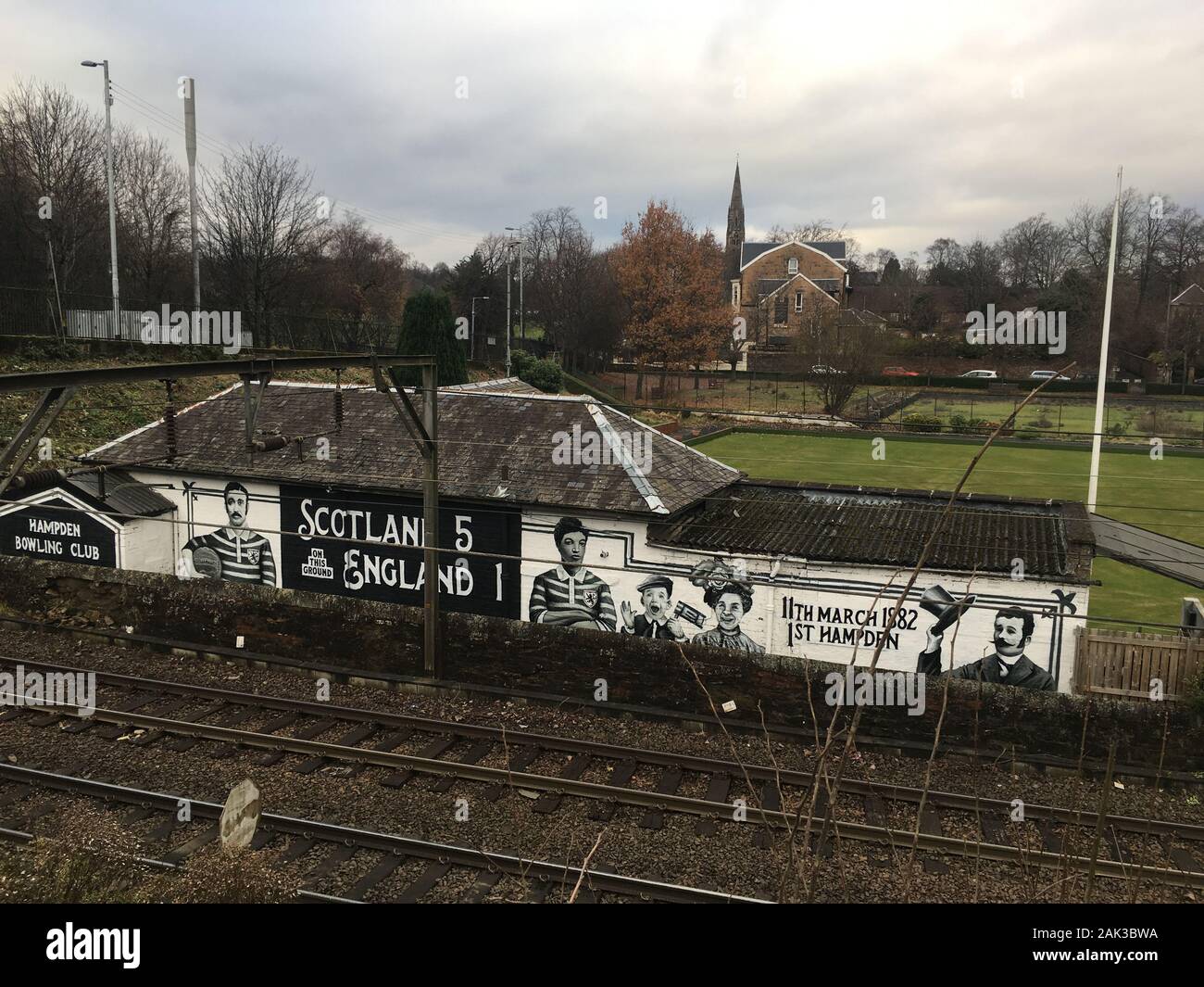 Site of the very first Hampden Park, in Glasgow, Scotland, 3 December 2019. Stock Photo