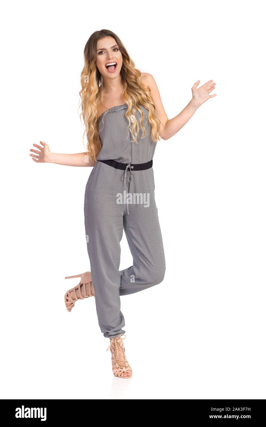jumpsuit and heels
