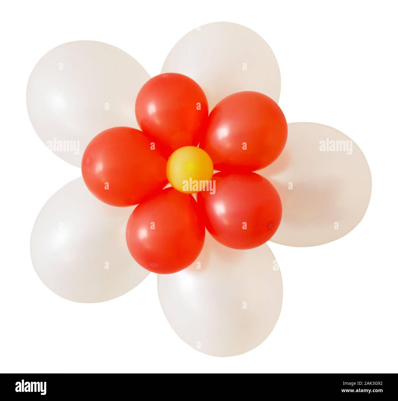 Flower balloons decoration for holiday isolated on white Stock Photo - Alamy