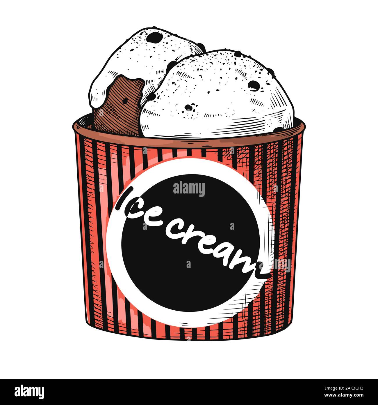 Scoop Of Blue Ice Cream In A Waffle Cup, Ice Cream, Icon, Logo PNG