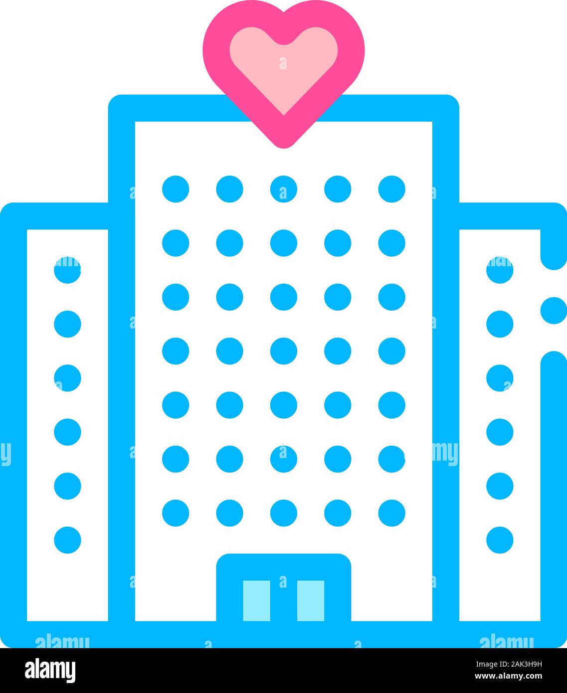 Volunteers Support Building Vector Thin Line Icon Stock Vector