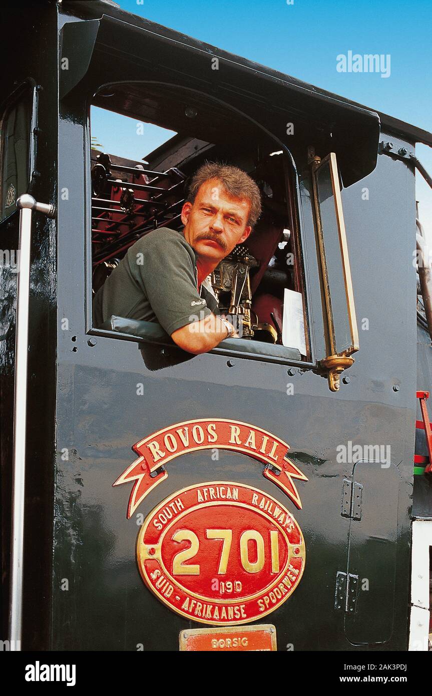 A photo of the train driver of the Rovos Rail near Pretoria, South ...