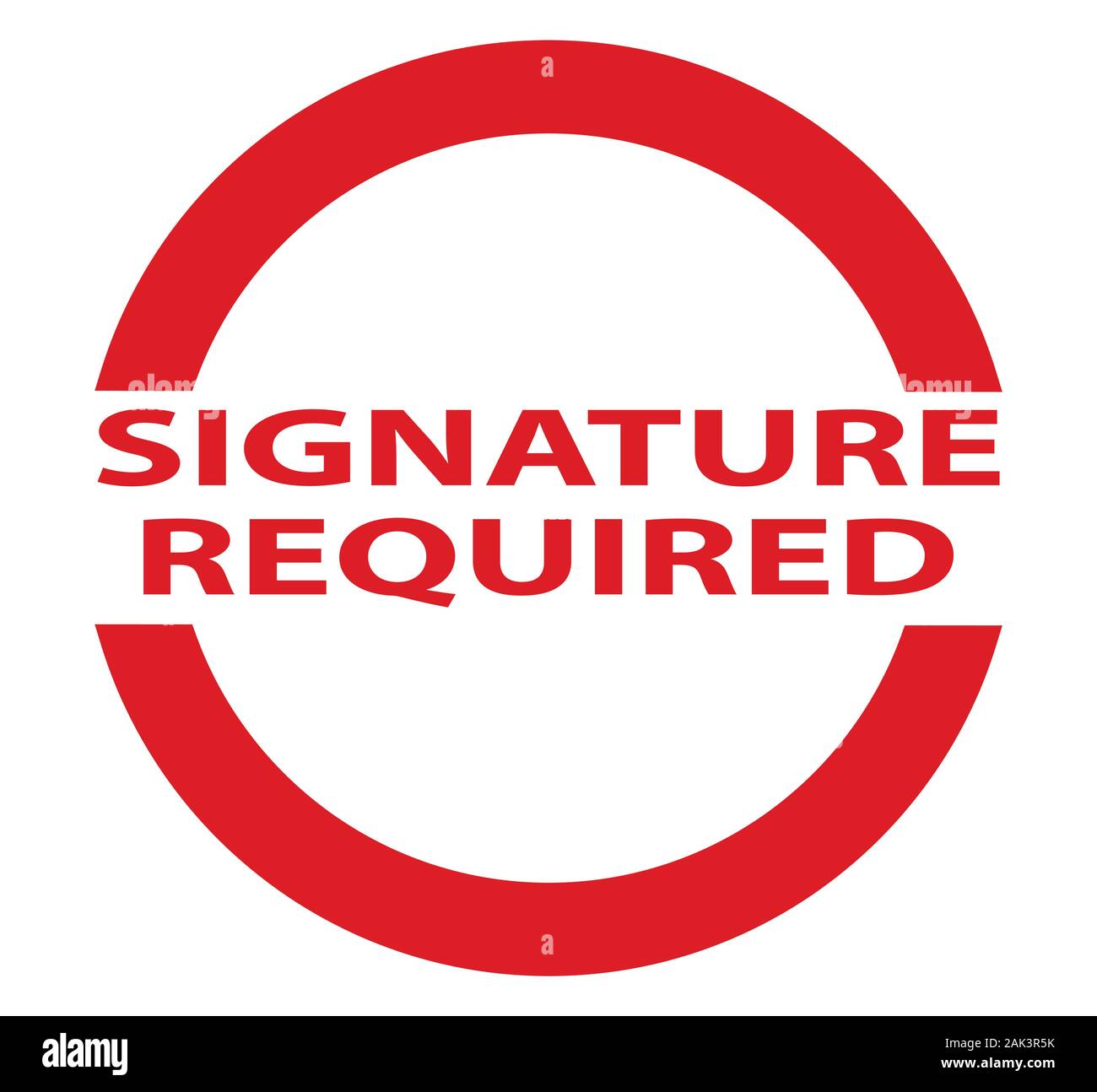 Signature required Stock Vector Images Alamy