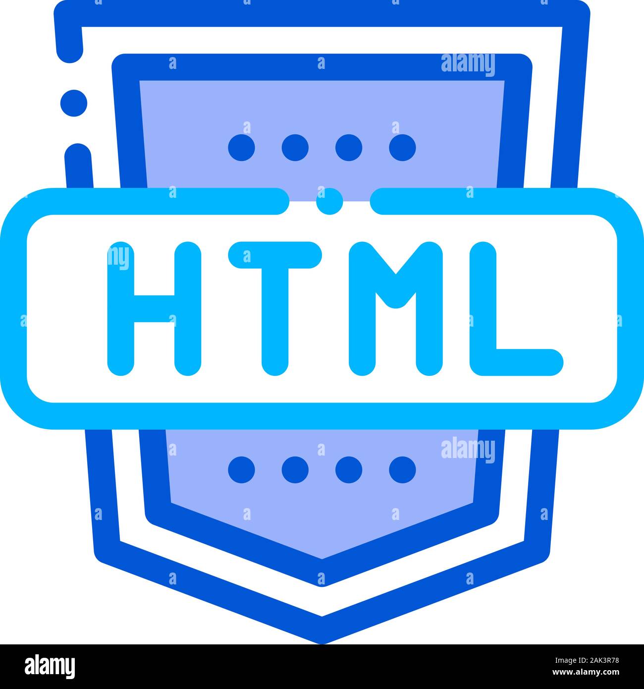 Coding Language HTML System Vector Thin Line Icon Stock Vector Image ...