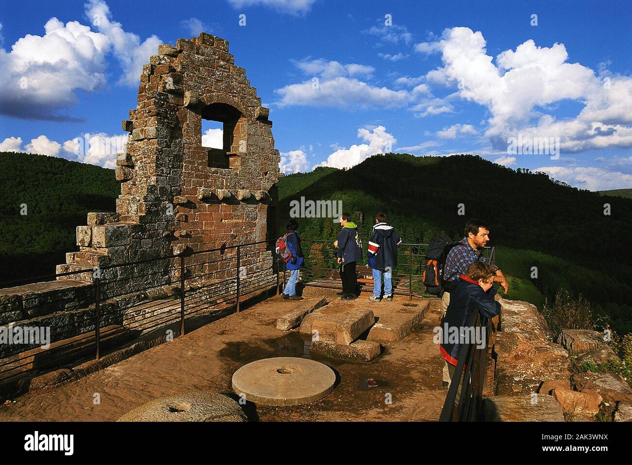 The ruin chateau de Fleckenstein near Obersteinbach, France. (undated picture) | usage worldwide Stock Photo