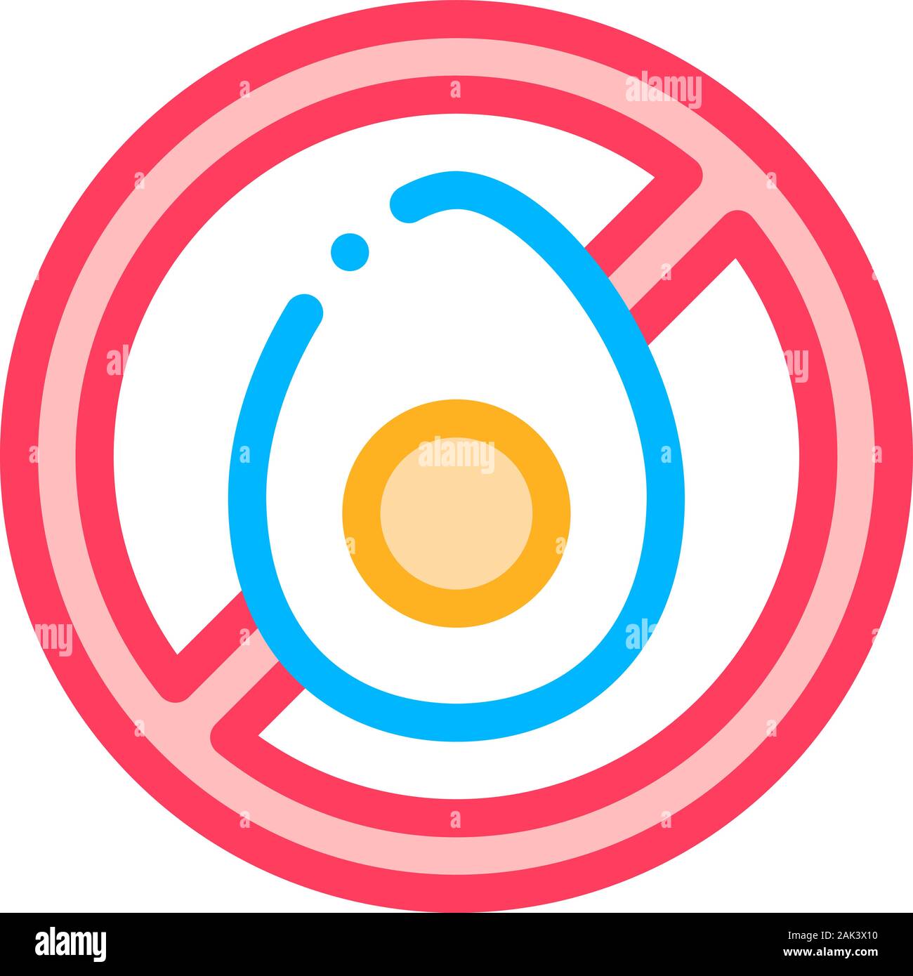 Picture of Allergen Free Chicken Egg Vector Thin Line Icon Stock Vector Image ...
