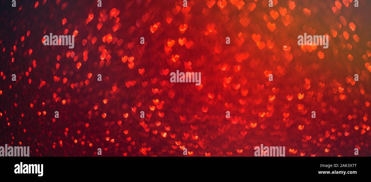 Valentine's day background with hearts bokeh Stock Photo - Alamy