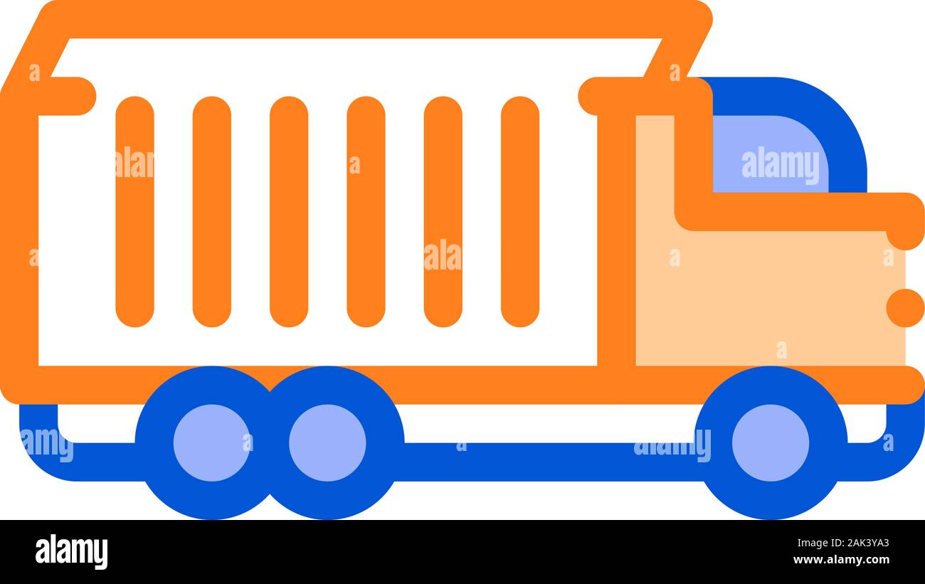 Agricultural Cargo Truck Vector Thin Line Icon Stock Vector Image & Art ...