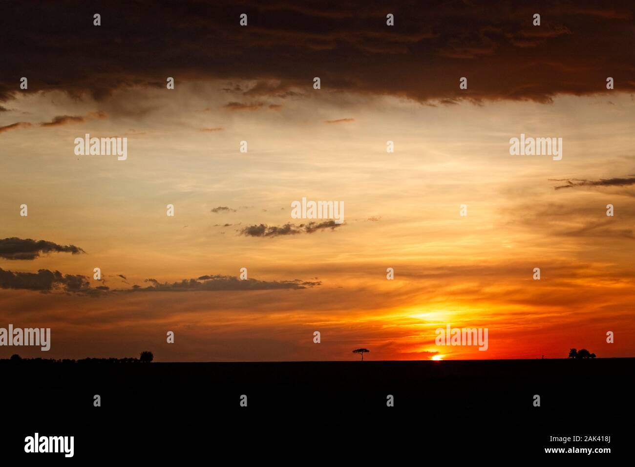 Maasai mara kenya landscape sunset hi-res stock photography and images ...
