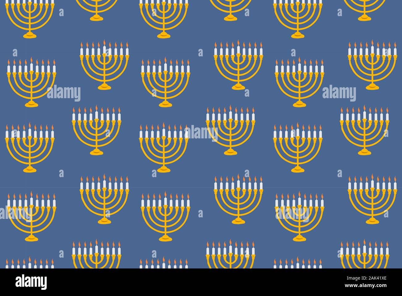 Happy Hanukkah lettering greeting card. Festive poster print typographical inscription. Vector illustration. Stock Vector