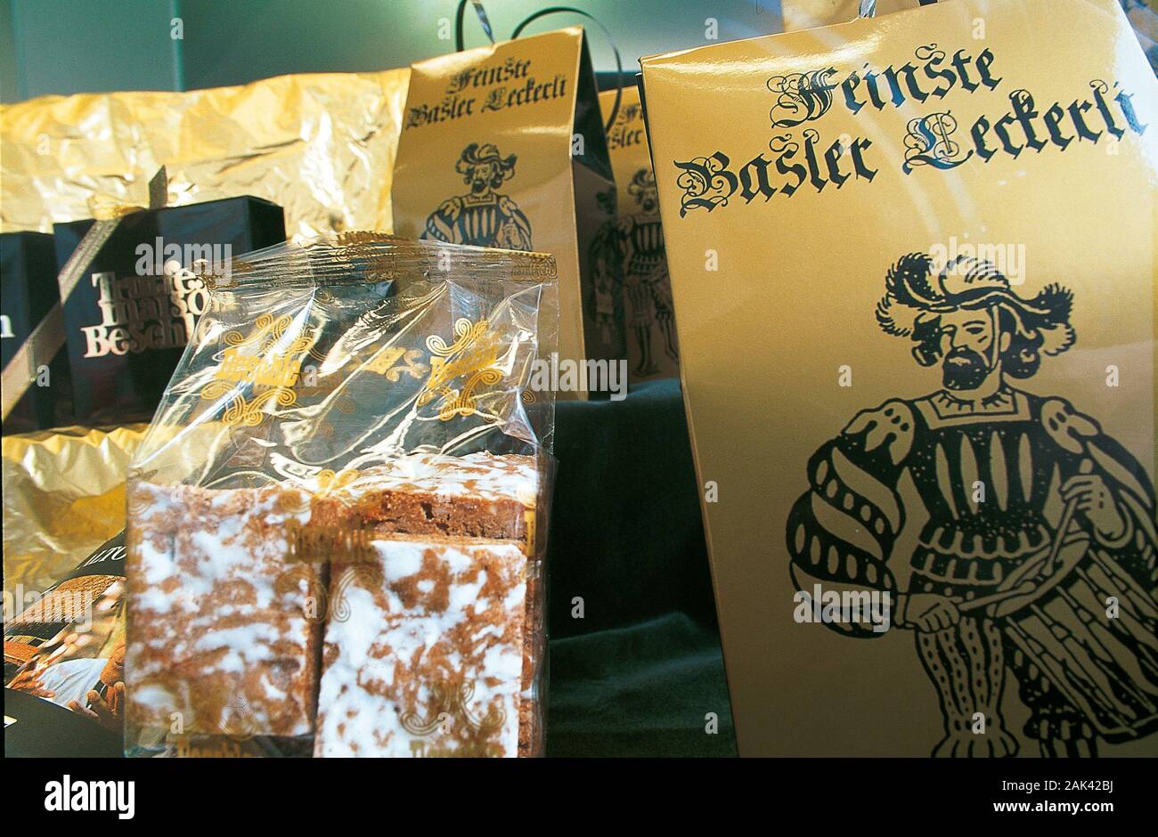 Basler Leckerli einer Confiserie in Basel, Schweiz usage worldwide