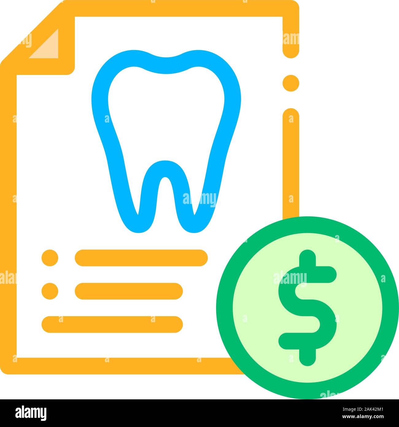 Dentist Stomatology List Vector Thin Line Icon Stock Vector