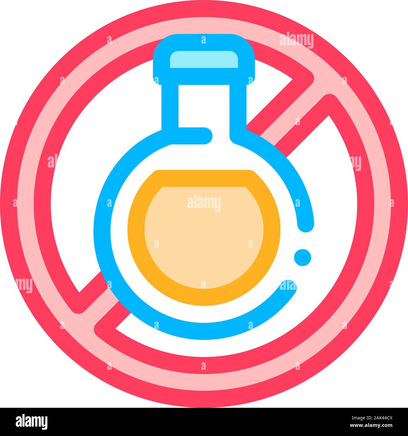 Allergen Free Sign Drink Vector Thin Line Icon Stock Vector Image & Art ...