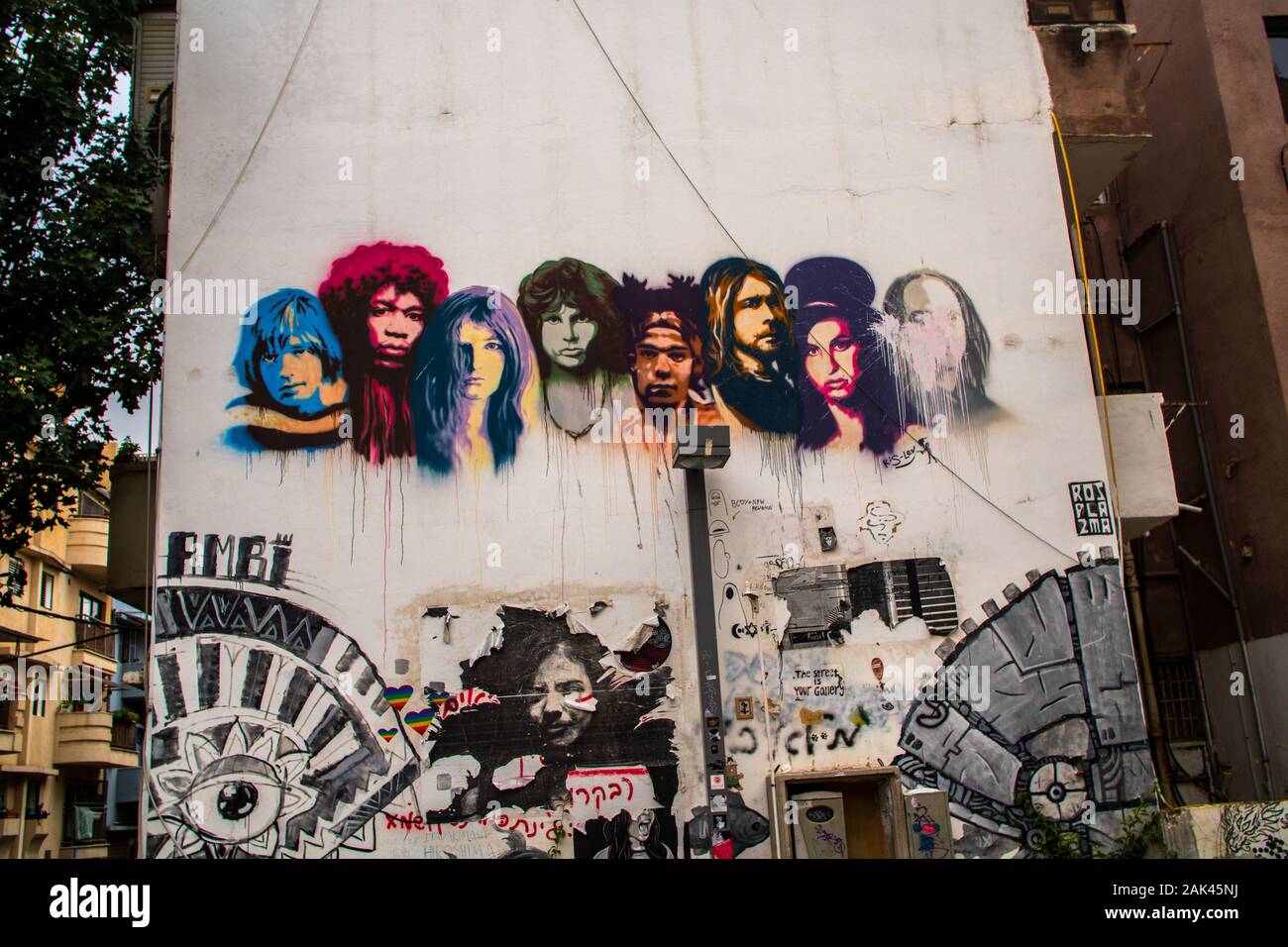 The 27 Club Graffiti Wall Art In Florentine Neighbourhood Tel Aviv Stock Photo Alamy