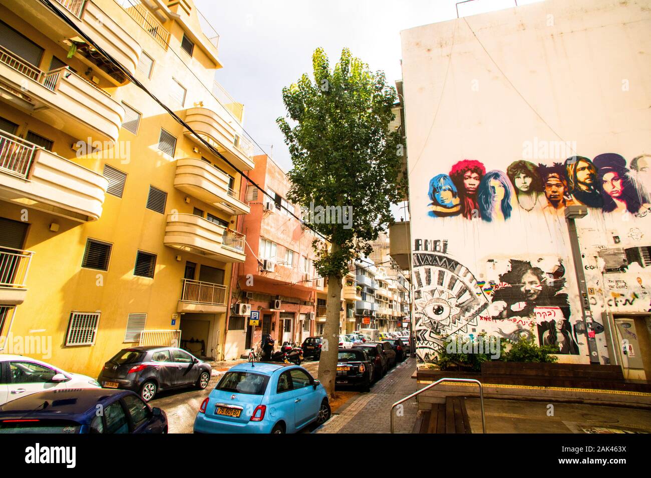 The 27 club Graffiti wall art in Florentine neighbourhood, Tel Aviv Stock Photo