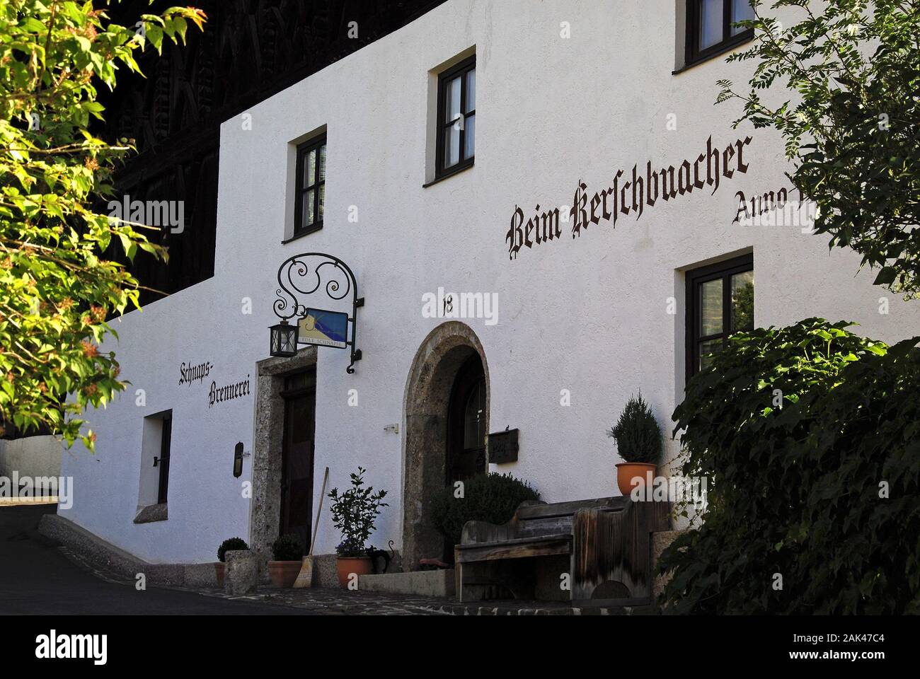 Schnapsbrennerei 'Beim Kerschbuacher' in Innsbruck, Tirol | usage worldwide Stock Photo