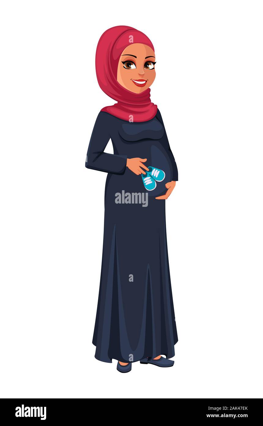 Beautiful and cute hijab girls cartoon pic for wallpapers and