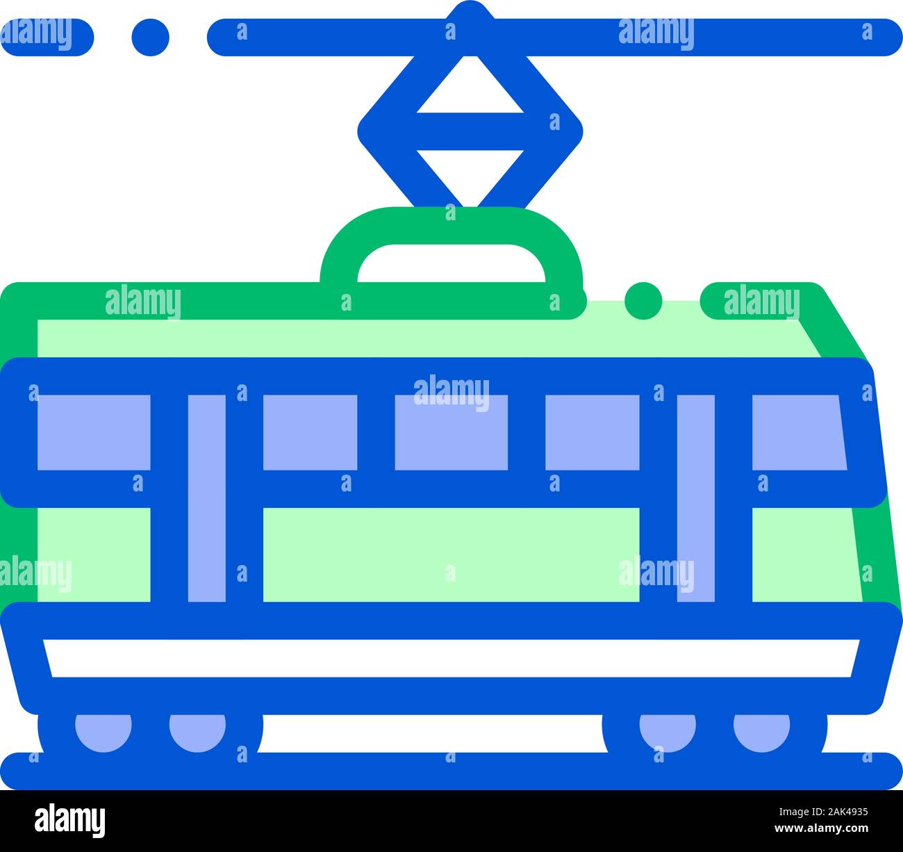 Public Transport Tramway Vector Thin Line Icon Stock Vector Image & Art ...