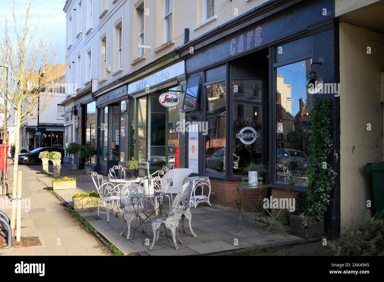 Independent shops and cafes in The Suffolks area of Cheltenham