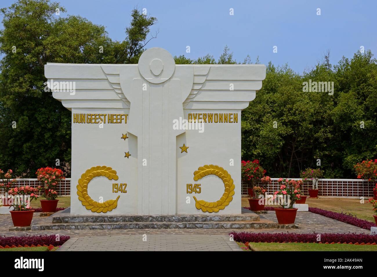 jakarta, indonesia - november 06, 2015: dutch field of honour and former japanese execution site at ancol in north jakarta Stock Photo