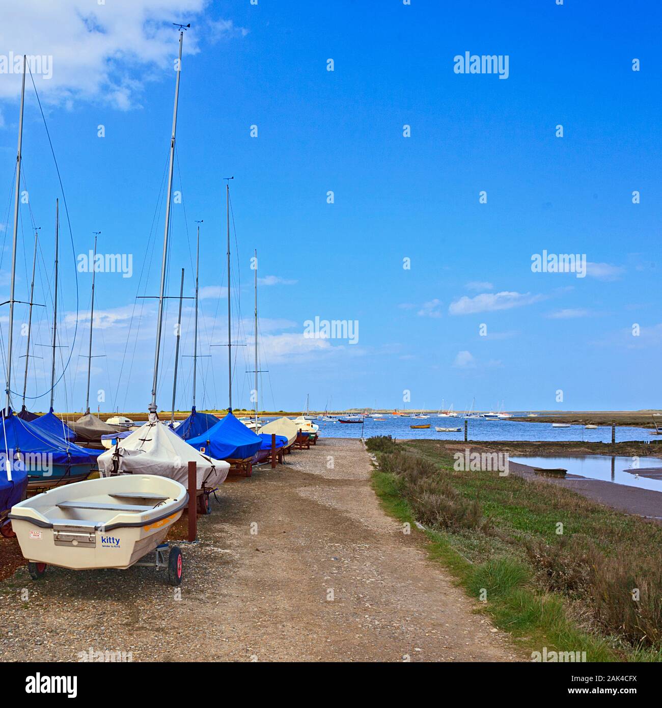 Boats on the Beach at Brancaster Staithe, Norfolk Stock Photo - Alamy