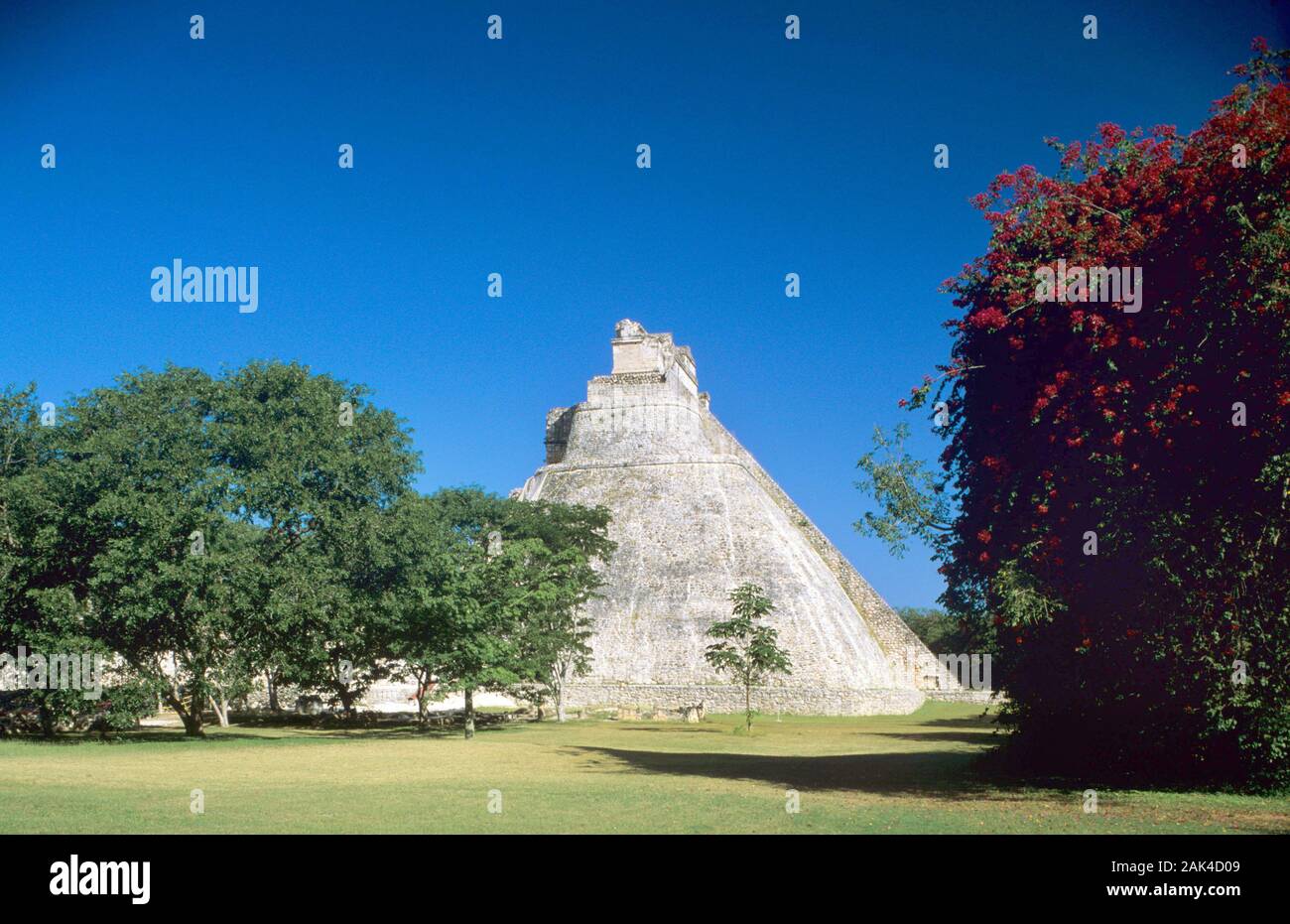 Mexico: the pyramid of the wizzard in the Maya city Uxmal | usage worldwide Stock Photo