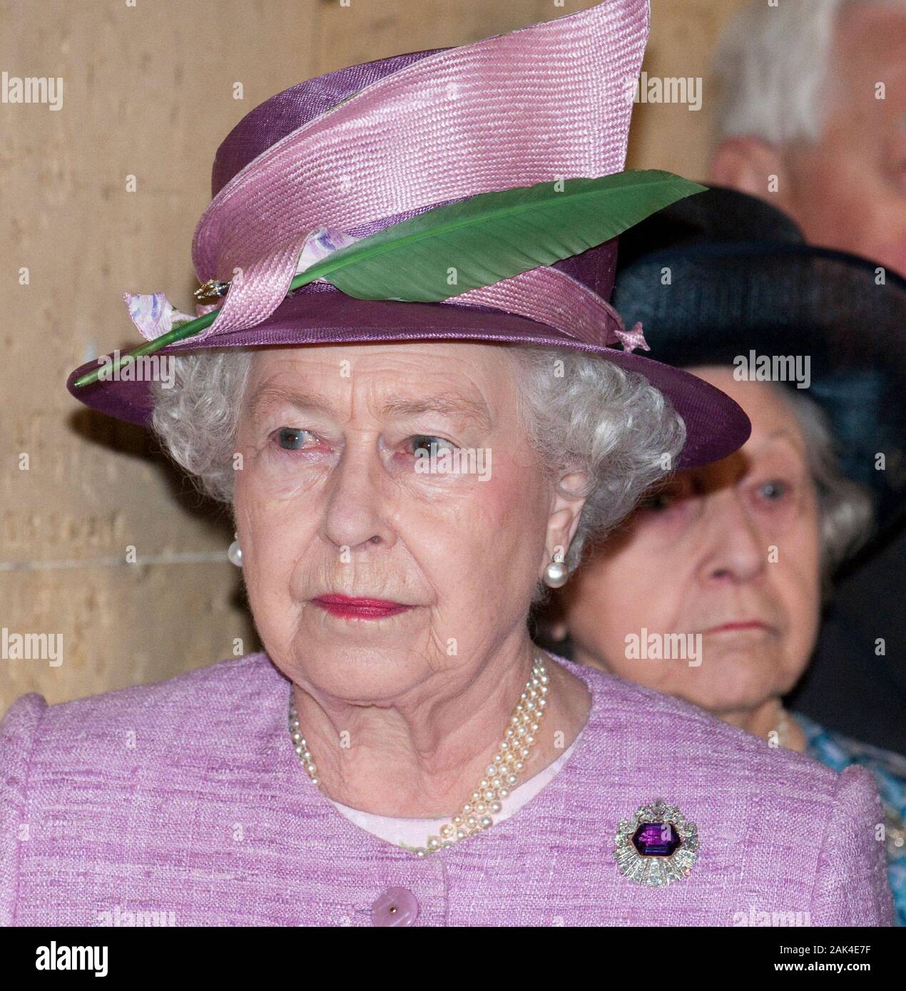 The Queen and Duke of Edinburgh attending Eton College in Berkshire to mark the 150th anniversary of the Eton College combined cadet force in 2010. Stock Photo