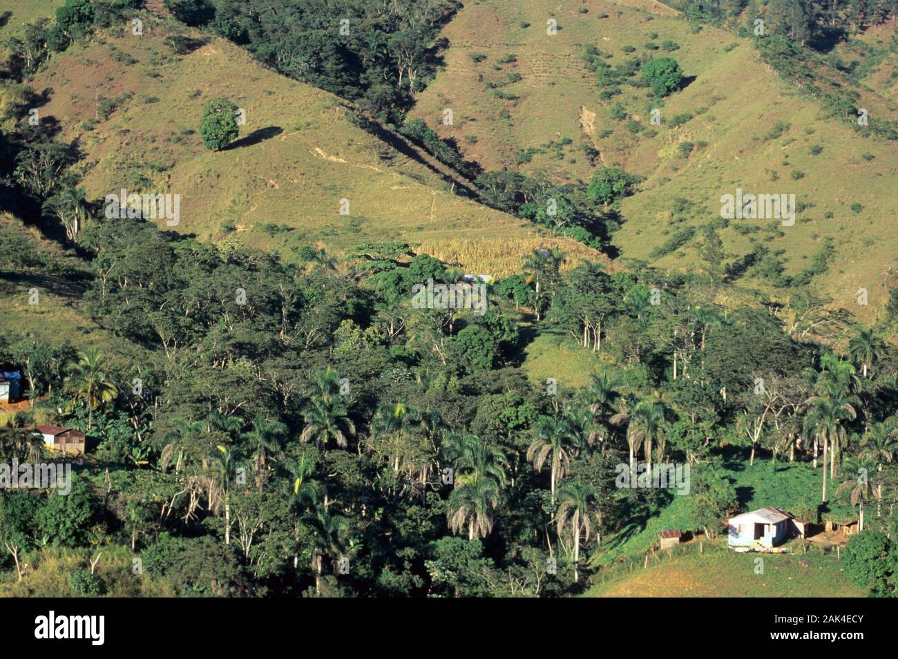 Dominican Republic: Overlooking the Hills of Pico Duarte near Jarabacoa | usage worldwide Stock Photo