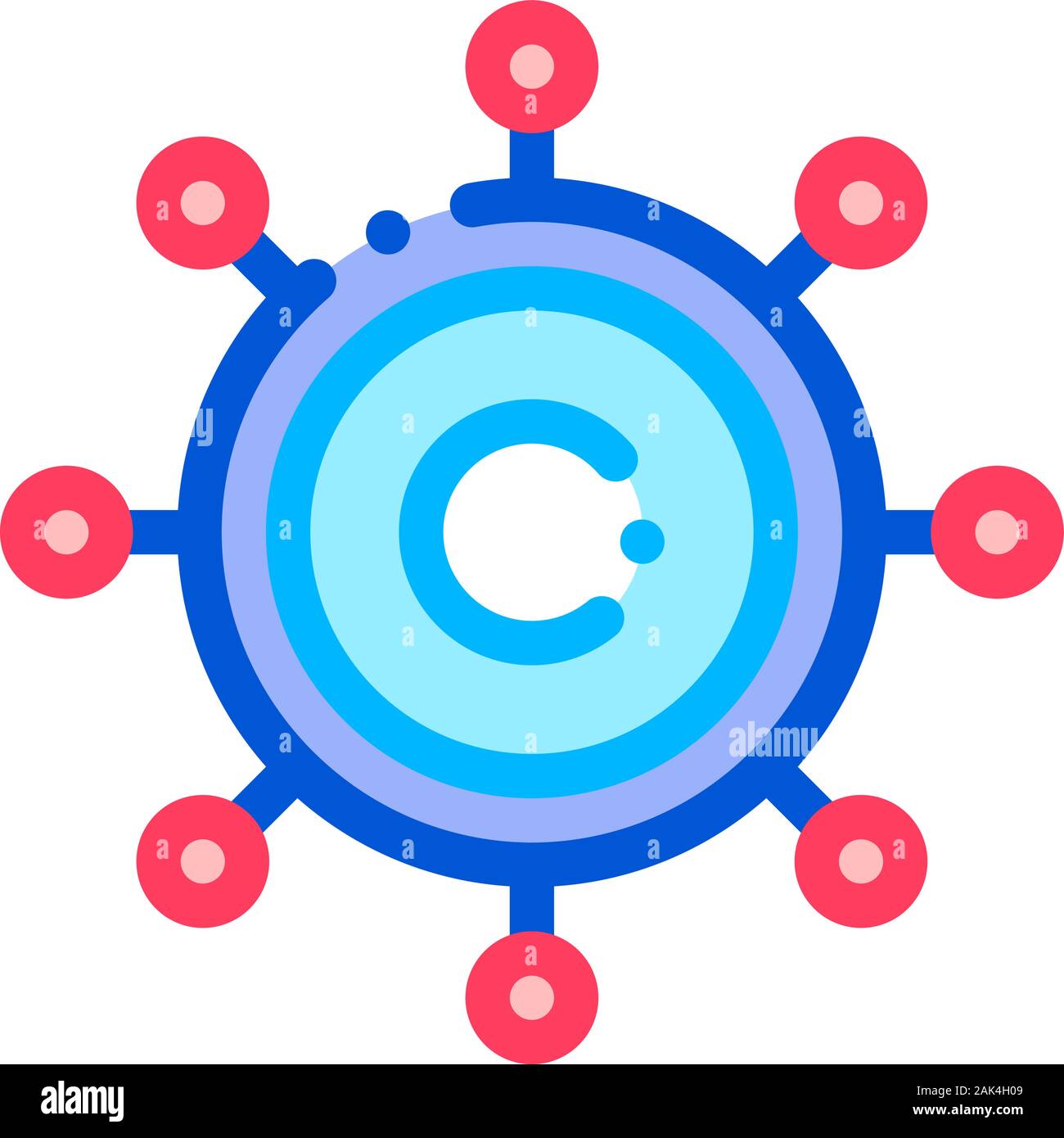 Danger Bacillus Bacteria Vector Thin Line Icon Stock Vector Image & Art ...