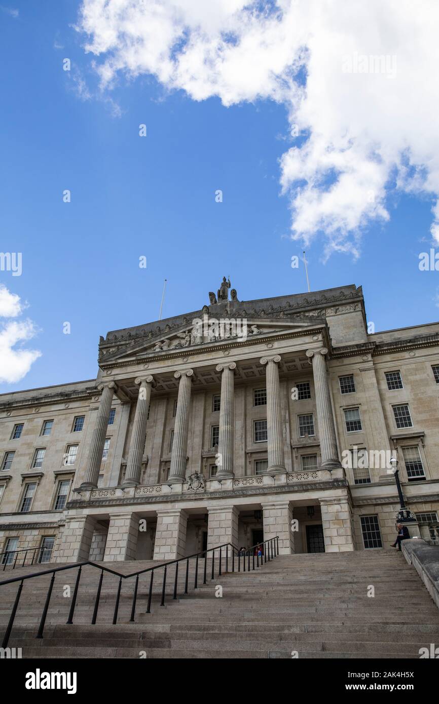 Leading up to the front of Stormont, The Northern Ireland Parliament Building Stock Photo
