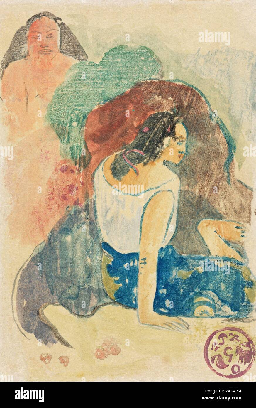 Vintage Paul Gauguin artwork Stock Photo