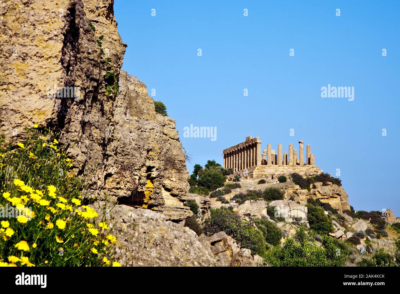 Hera Tempel im Tal der Tempel bei Agrigent, Sizilien, Italien | usage worldwide Stock Photo