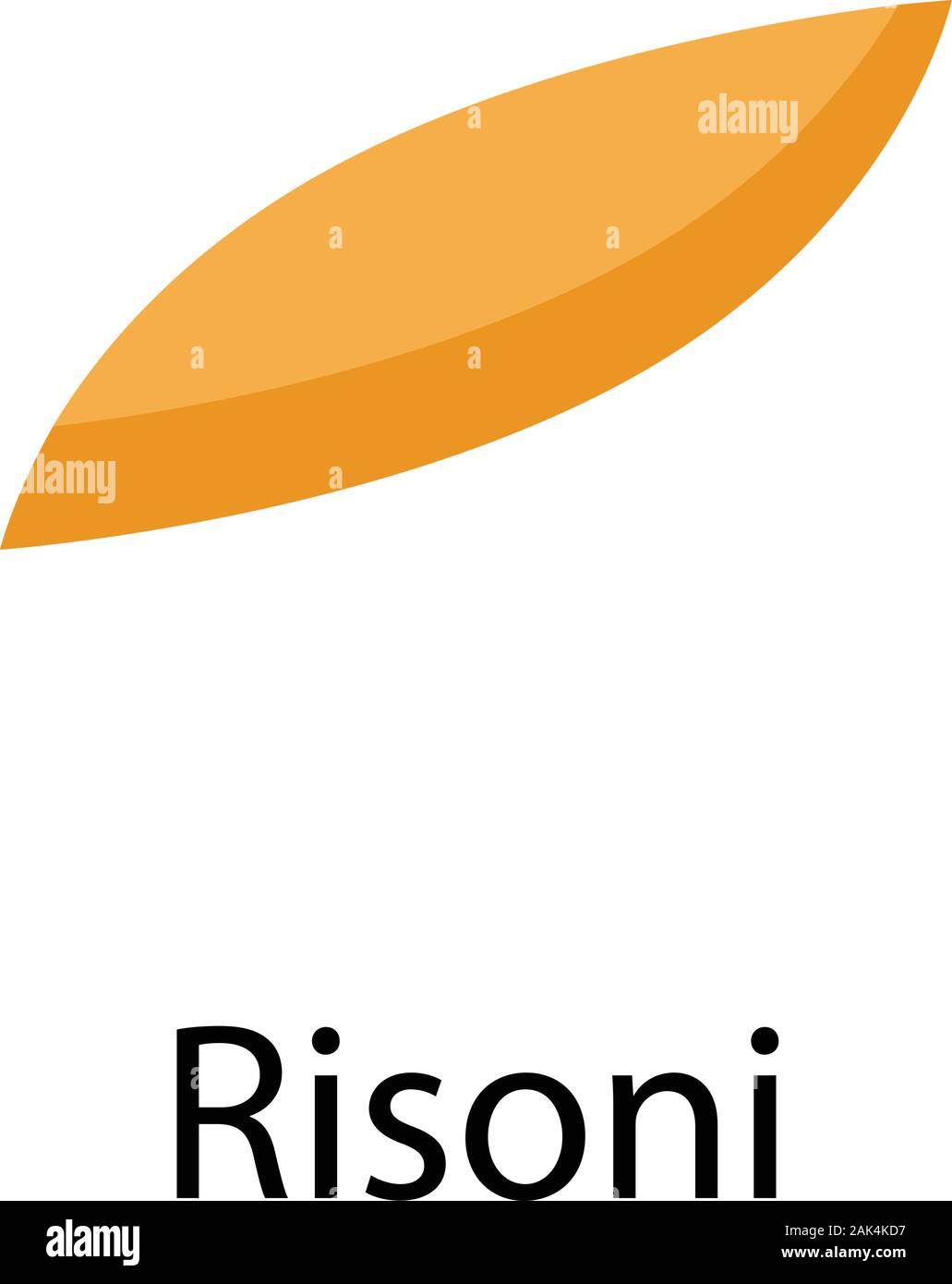 Risoni pasta icon, isometric style Stock Vector