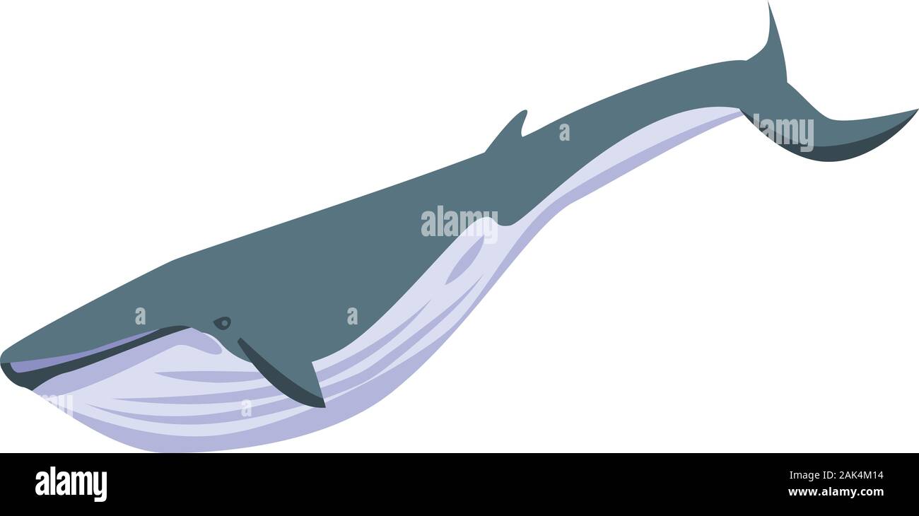 Ocean whale icon, isometric style Stock Vector