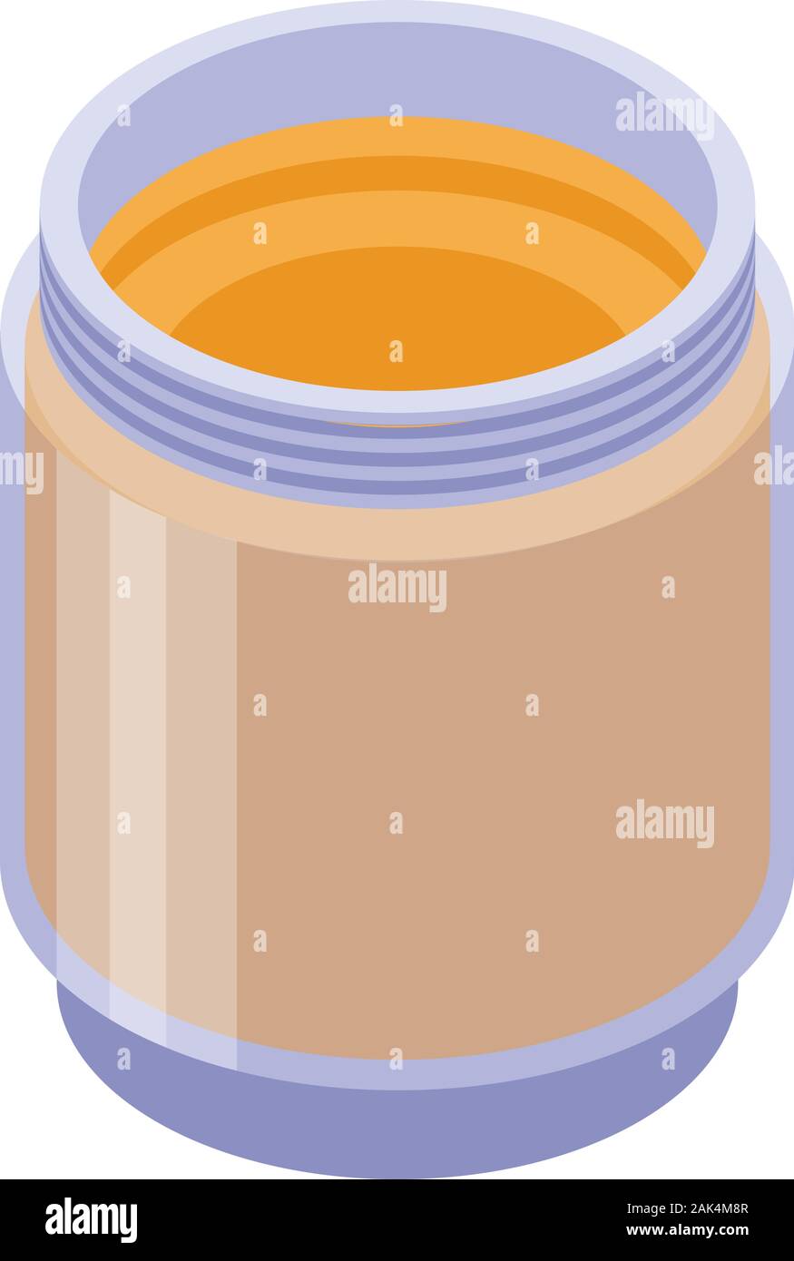 Butter jar icon, isometric style Stock Vector