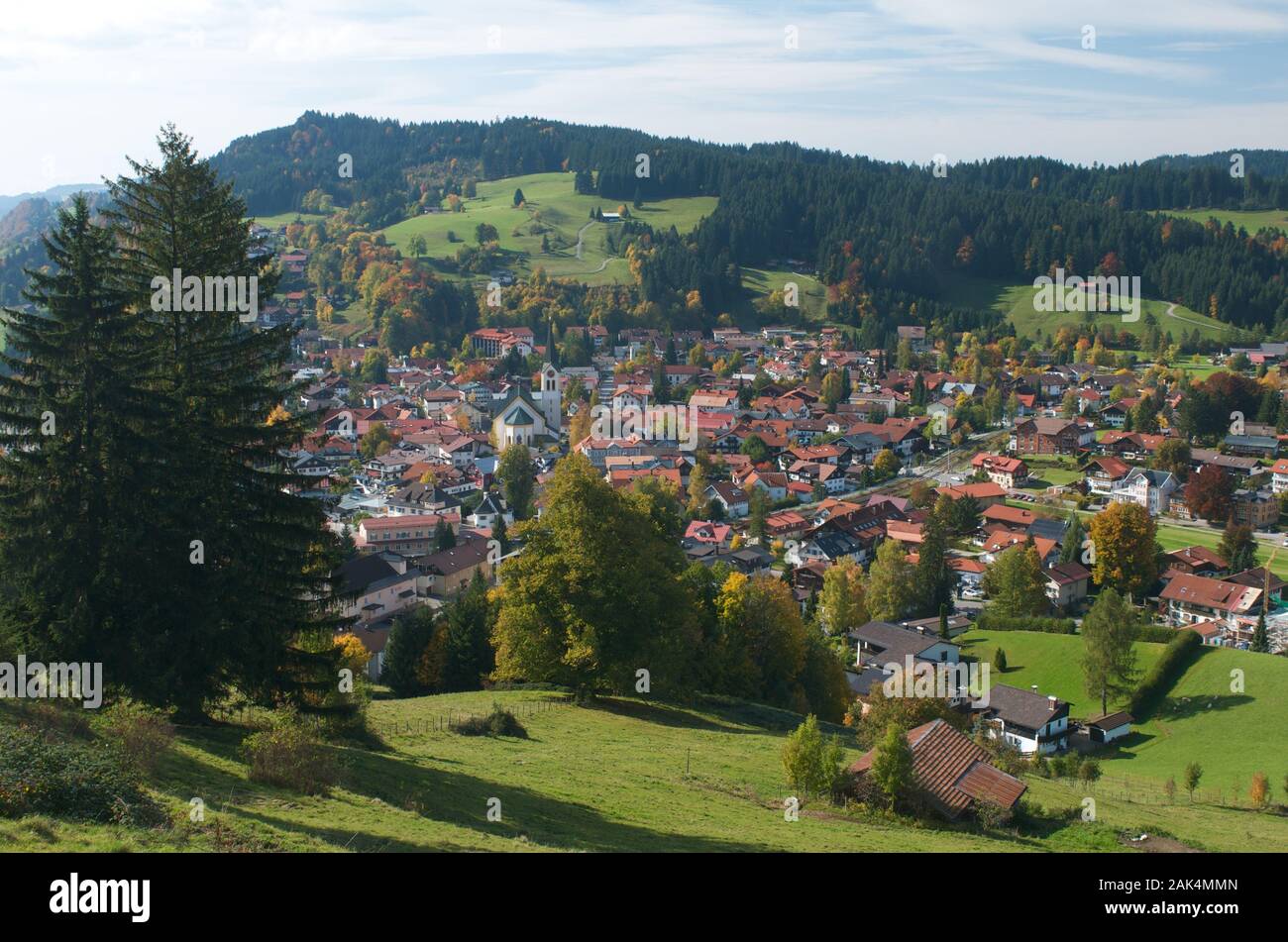Blick auf Oberstaufen, Allgäu, Deutschland | usage worldwide Stock ...