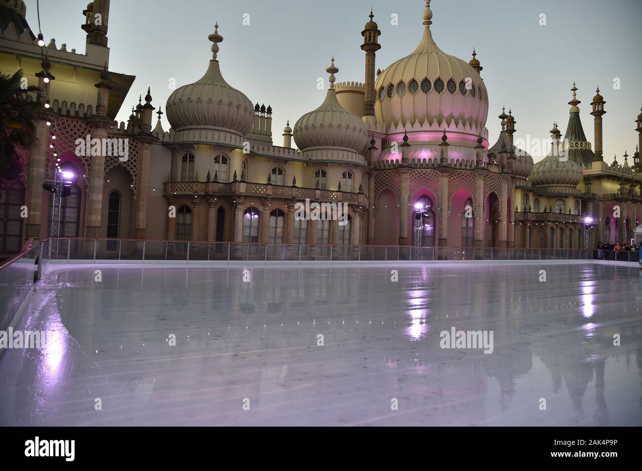Ice skating at Brighton's royal Pavilion Christmas 2019 Stock Photo Alamy
