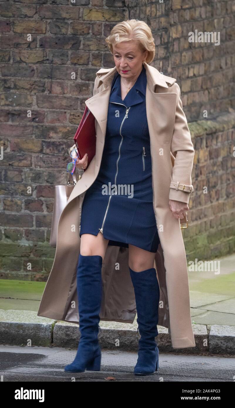 Downing Street, London, UK. 7th January 2020. Andrea Leadsom, Secretary ...