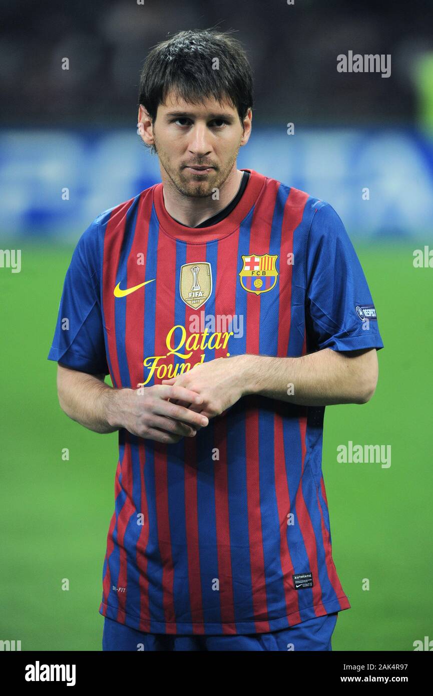 Milano Italy 28/03/2012, "Giuseppe Meazza" Stadium, Champions League 2011/  2012 , AC.Milan - FC Barcellona match: Lionel Messi before the match Stock  Photo - Alamy