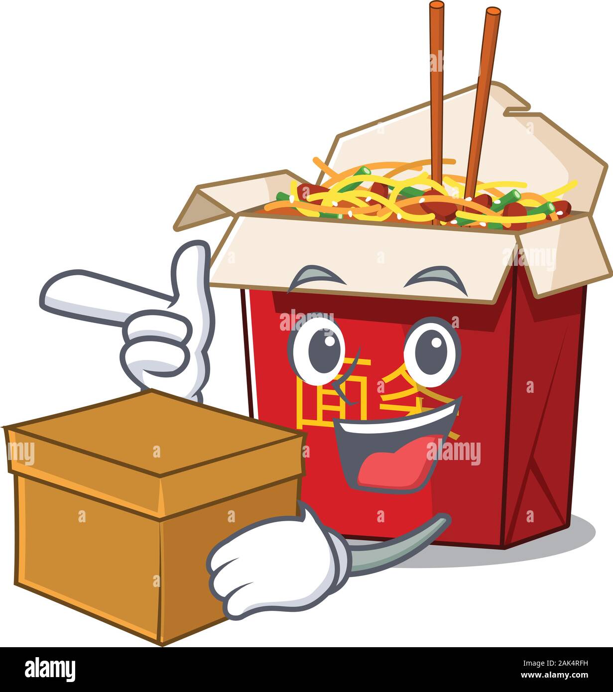 Chinese Food Box Clip Art
