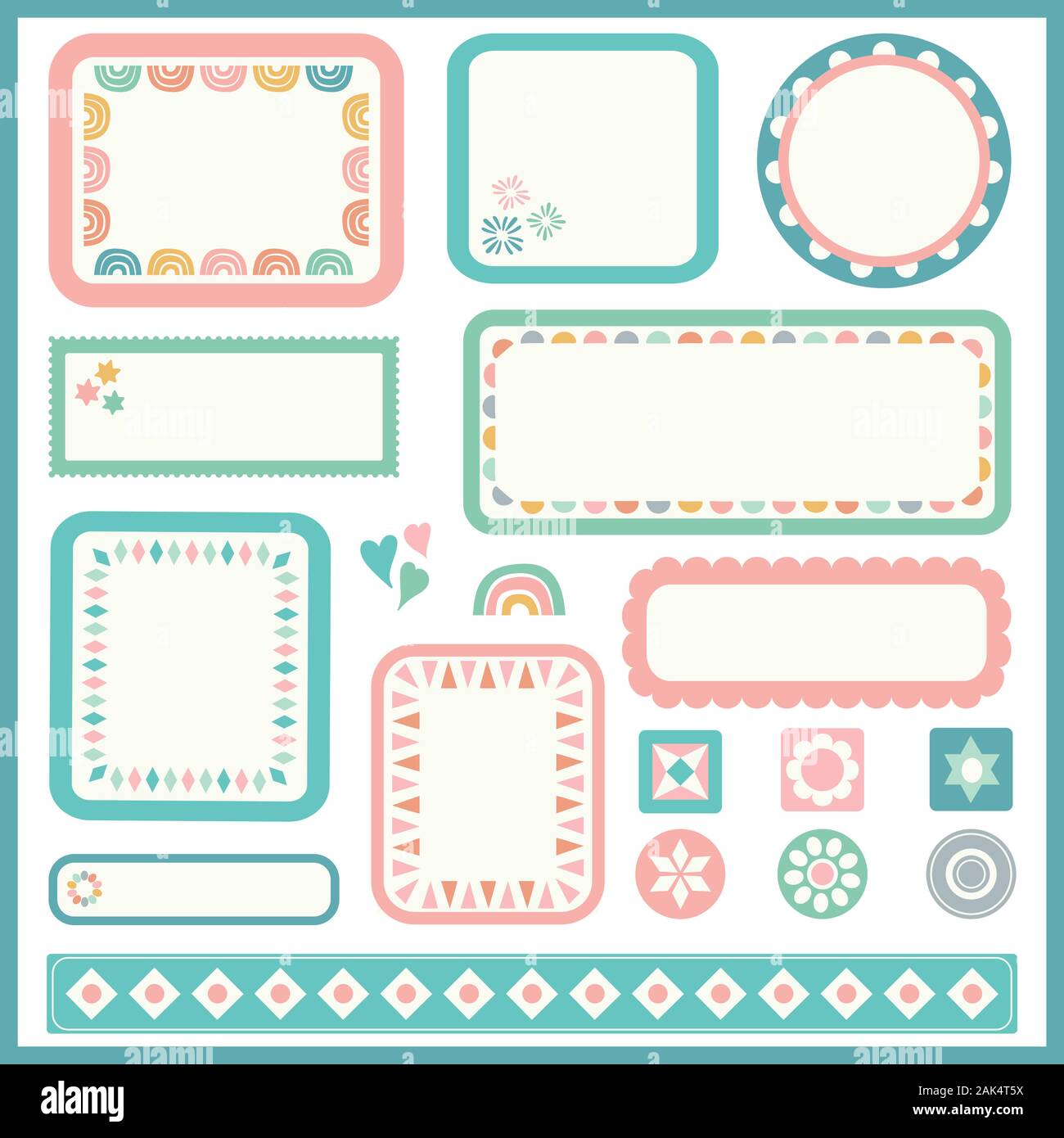 pics Picture Frame Border Design For Kids https www alamy com vector frame and border set for kids set of cute design elements with geometric detail image338782246 html
