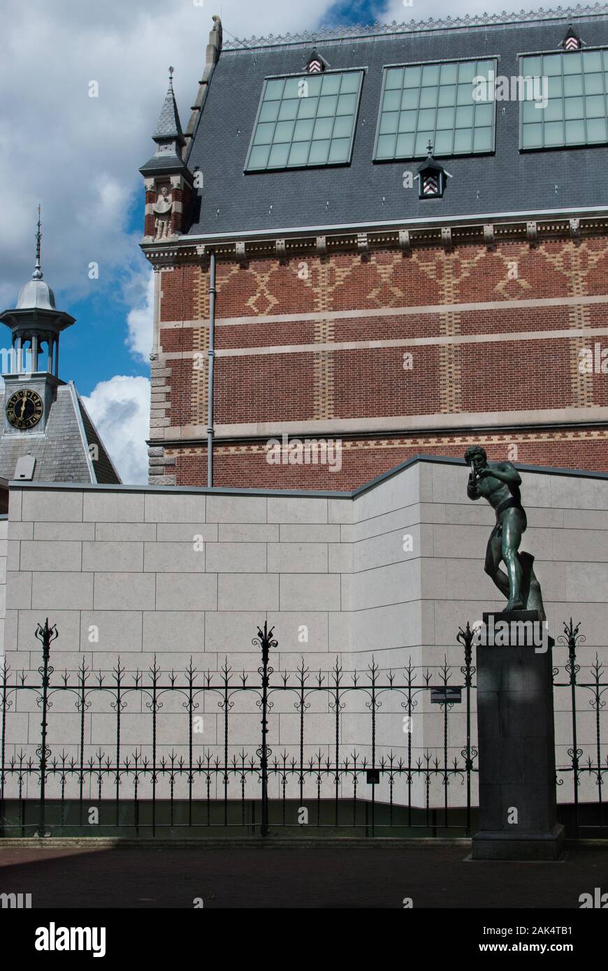 Building in the streets of Amsterdam portraying city life, businessess and housing Stock Photo