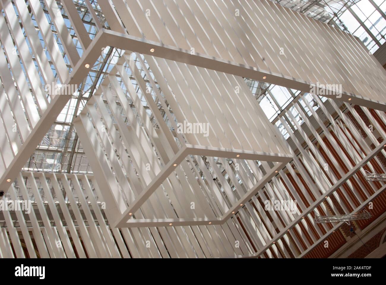 Grids hanging from the seeling Stock Photo