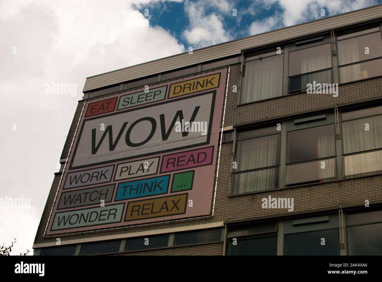 WOW hostel building in Amsterdam outdoor with Stock Photo