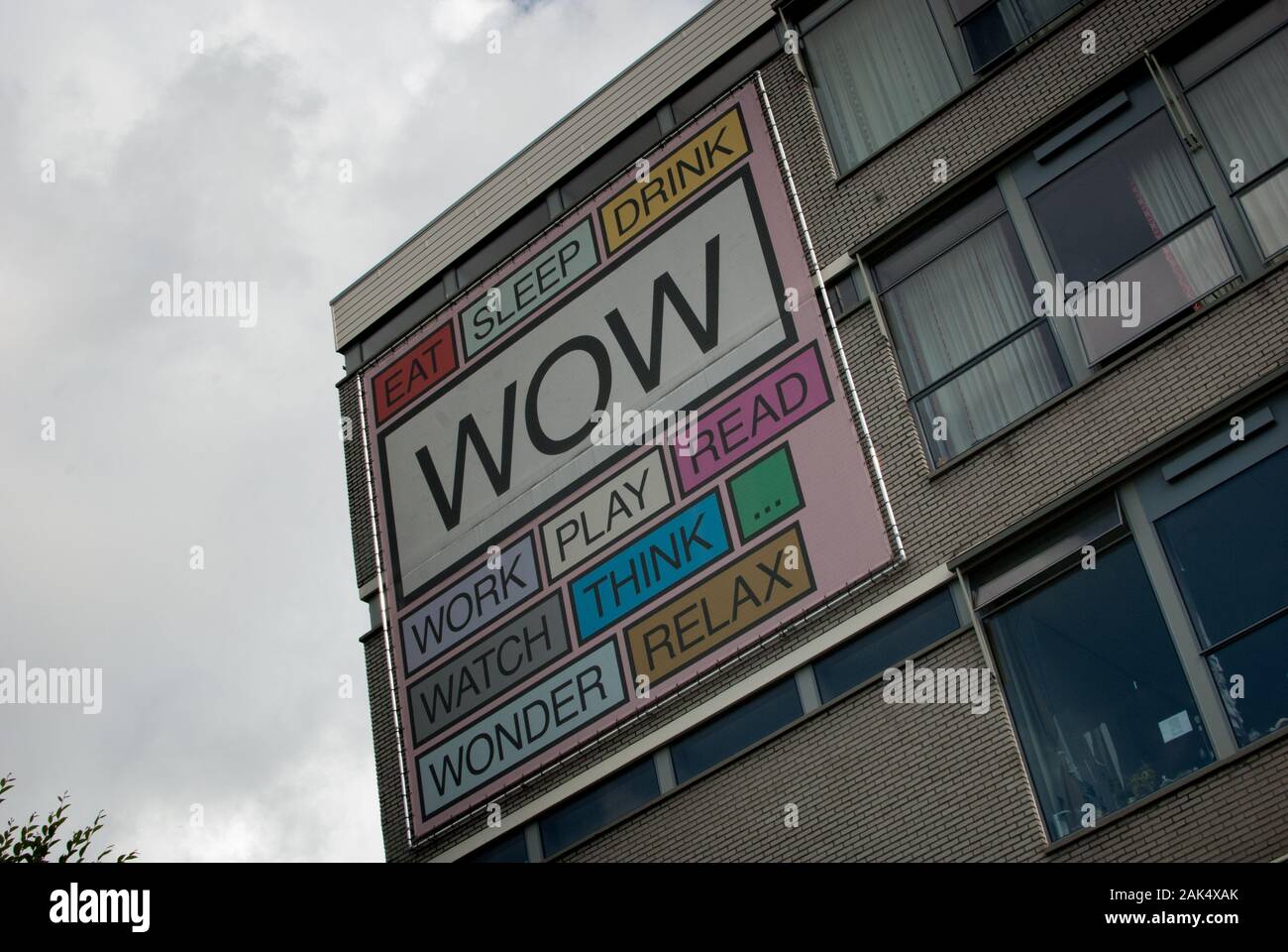 WOW hostel building in Amsterdam outdoor with Stock Photo