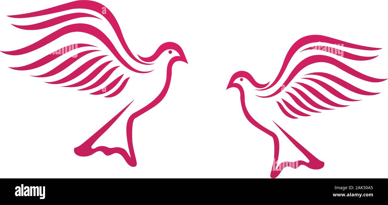 Bird Dove Logo Template vector illustration Stock Vector Image & Art ...