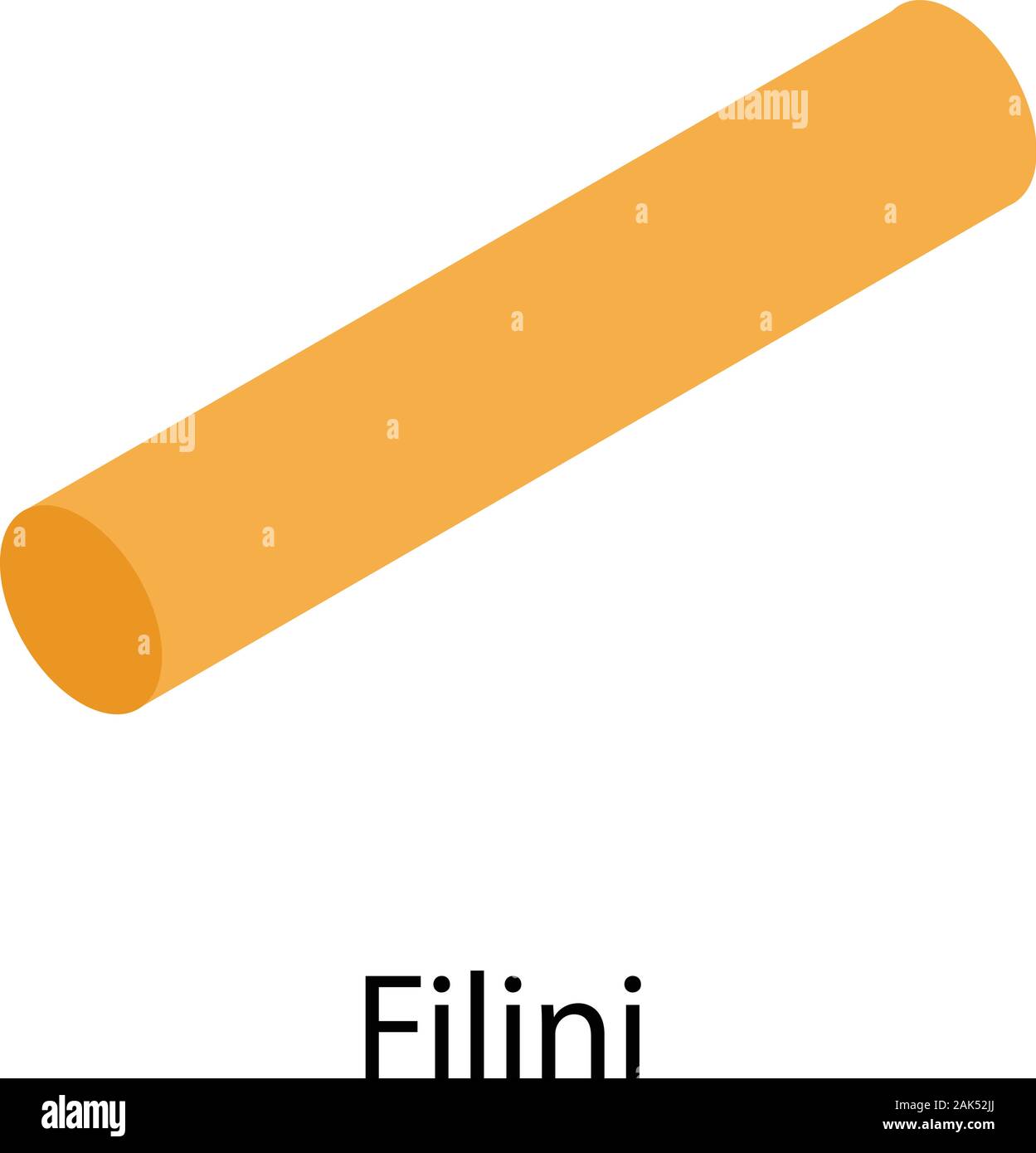 Filini pasta icon, isometric style Stock Vector